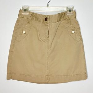 J. Crew Classic Twill Chink Khaki Skirt